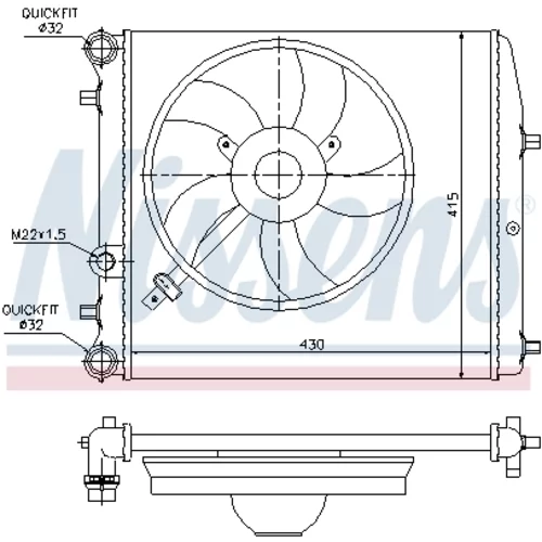 Chladič motora 64103 /NISSENS/ - obr. 6