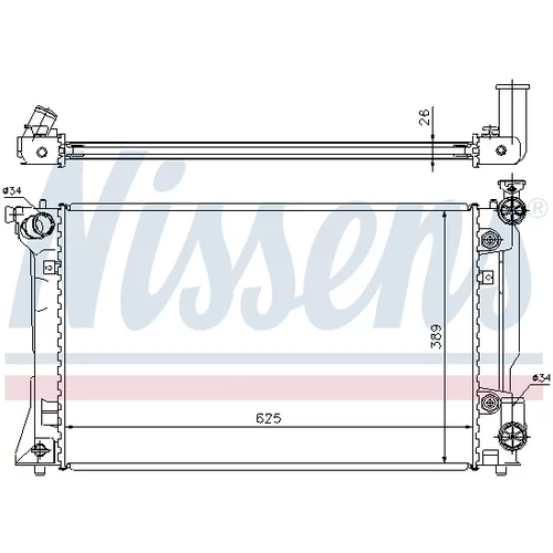 Chladič motora NISSENS 64668A - obr. 5