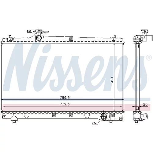 Chladič motora NISSENS 64670A - obr. 6