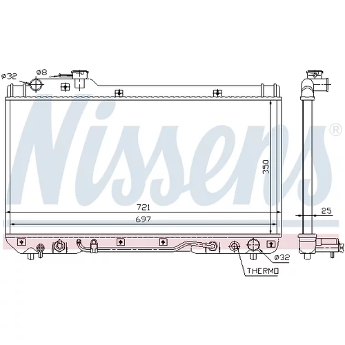 Chladič motora NISSENS 64761 - obr. 4