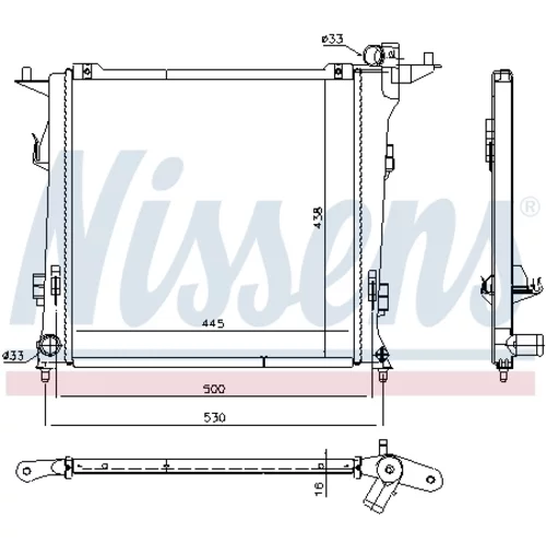 Chladič motora NISSENS 675032 - obr. 4