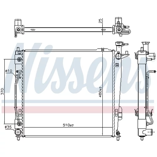 Chladič motora NISSENS 675046 - obr. 6