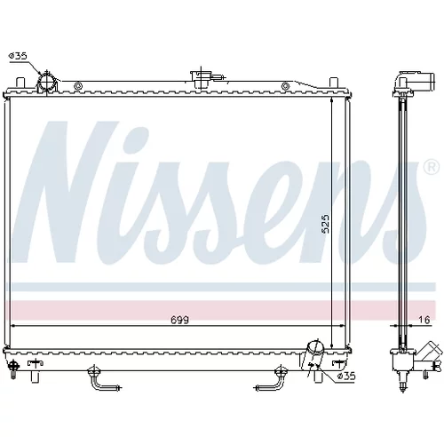 Chladič motora NISSENS 68181A - obr. 7