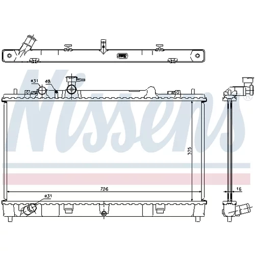 Chladič motora 68507 /NISSENS/ - obr. 5