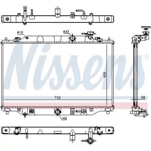 Chladič motora NISSENS 68533 - obr. 5