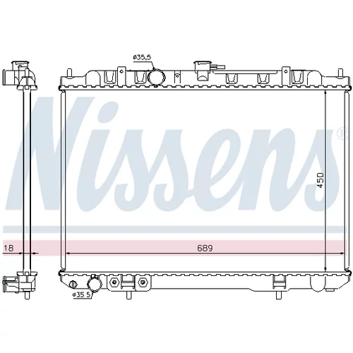 Chladič motora NISSENS 68704 - obr. 5