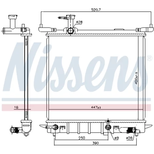 Chladič motora NISSENS 68755 - obr. 4