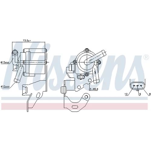 Vodné čerpadlo, chladenie motora 831064 /NISSENS/ - obr. 6
