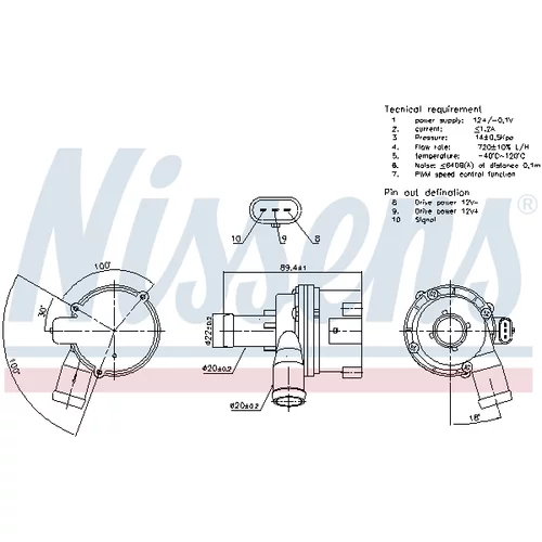 Vodné čerpadlo, chladenie motora NISSENS 831117 - obr. 5