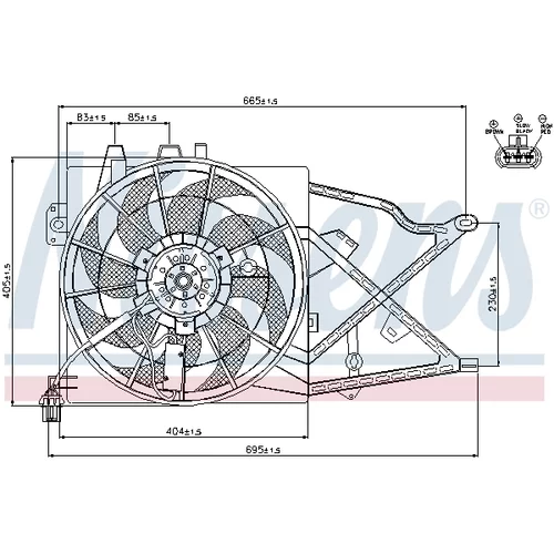 Ventilátor chladenia motora NISSENS 85208 - obr. 5