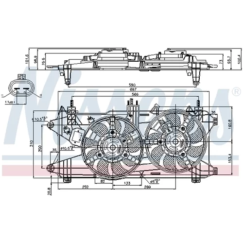 Ventilátor chladenia motora NISSENS 85689 - obr. 6