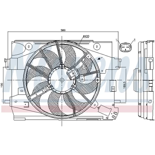 Ventilátor chladenia motora NISSENS 85892 - obr. 5