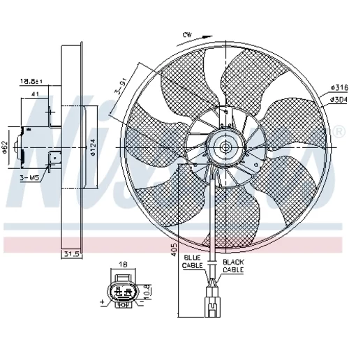 Ventilátor chladenia motora NISSENS 85957 - obr. 5