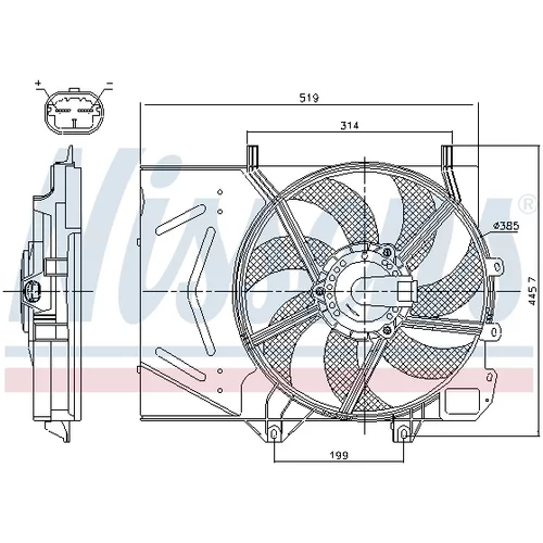 Ventilátor chladenia motora NISSENS 85986 - obr. 5