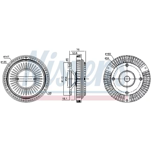 Spojka ventilátora chladenia NISSENS 86044 - obr. 5