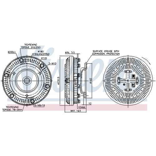 Spojka ventilátora chladenia 86171 /NISSENS/ - obr. 5