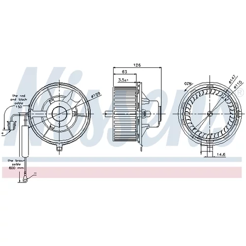 Vnútorný ventilátor NISSENS 87031 - obr. 5