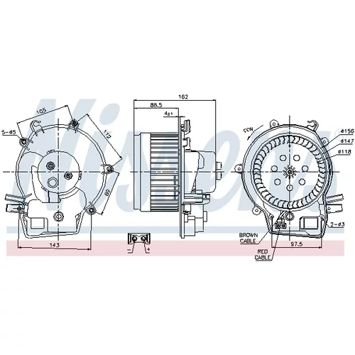 Vnútorný ventilátor NISSENS 87111 - obr. 9