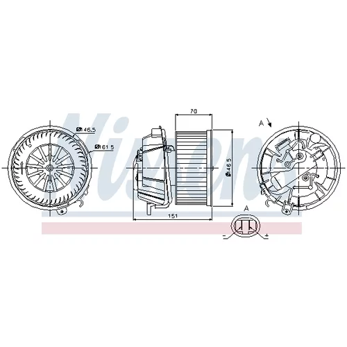 Vnútorný ventilátor NISSENS 87127 - obr. 5