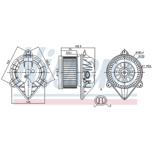 Vnútorný ventilátor NISSENS 87173 - obr. 5