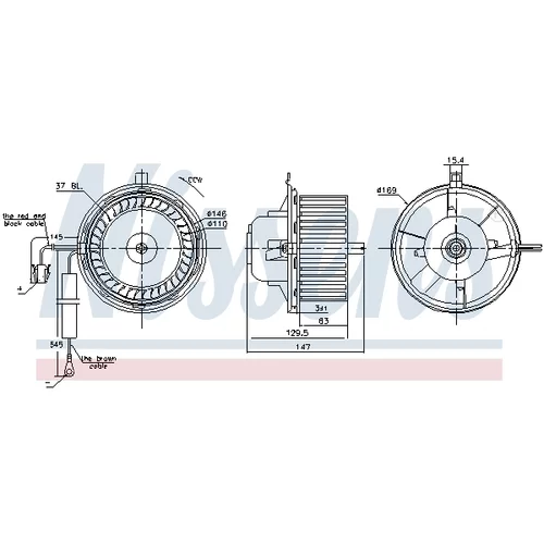 Vnútorný ventilátor NISSENS 87404 - obr. 4