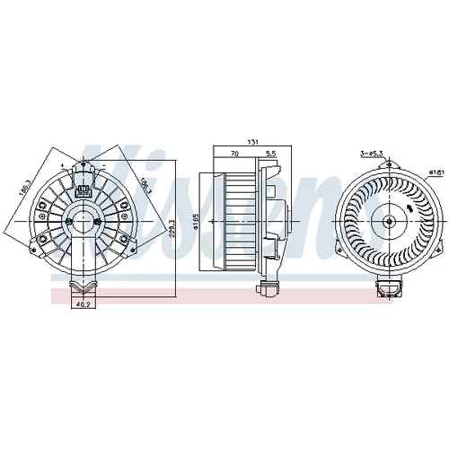 Vnútorný ventilátor NISSENS 87739 - obr. 7