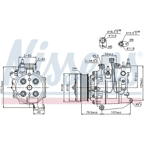 Kompresor klimatizácie NISSENS 89247 - obr. 7