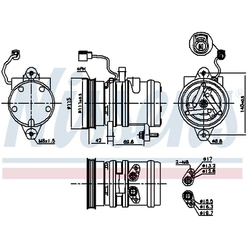 Kompresor klimatizácie NISSENS 89272 - obr. 12