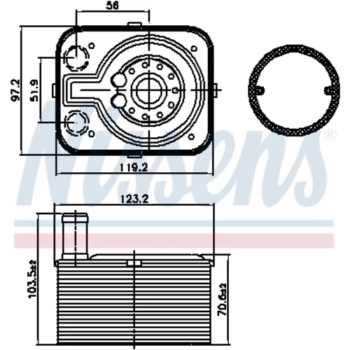 Chladič motorového oleja NISSENS 90655 - obr. 6