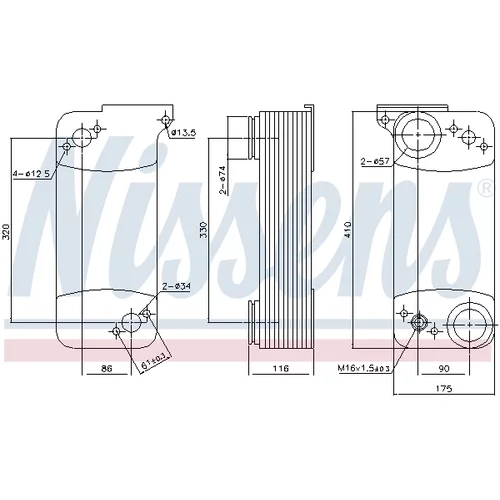 Chladič oleja, Retarder NISSENS 90768 - obr. 4