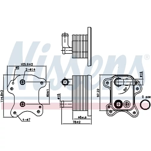 Chladič motorového oleja 90801 /NISSENS/ - obr. 4