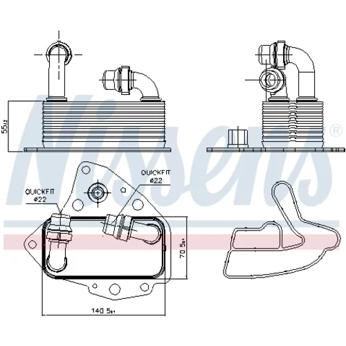 Chladič motorového oleja NISSENS 90803 - obr. 7