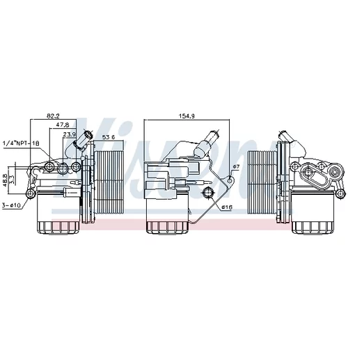 Chladič motorového oleja 90893 /NISSENS/ - obr. 5