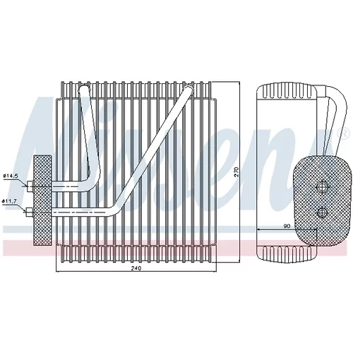 Výparník klimatizácie NISSENS 92161 - obr. 4