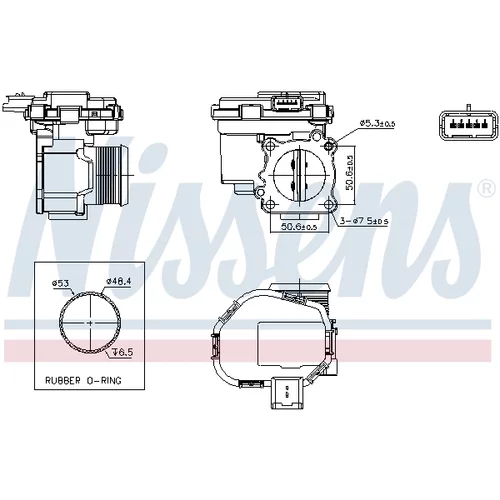 Hrdlo škrtiacej klapky NISSENS 955291 - obr. 5