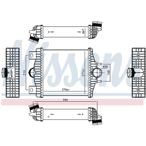 Chladič plniaceho vzduchu NISSENS 961427 - obr. 5