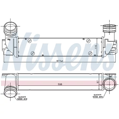 Chladič plniaceho vzduchu 96551 /NISSENS/ - obr. 5