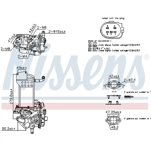 EGR modul NISSENS 98358