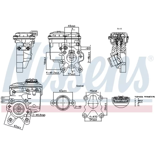 EGR ventil NISSENS 98508