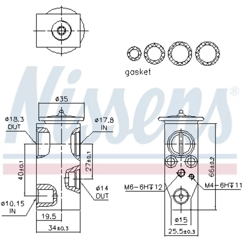 Expanzný ventil klimatizácie NISSENS 999366 - obr. 5