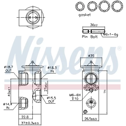 Expanzný ventil klimatizácie 999393 /NISSENS/ - obr. 5