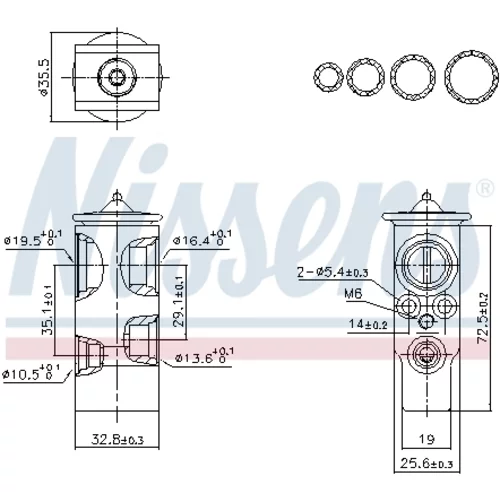 Expanzný ventil klimatizácie NISSENS 999451