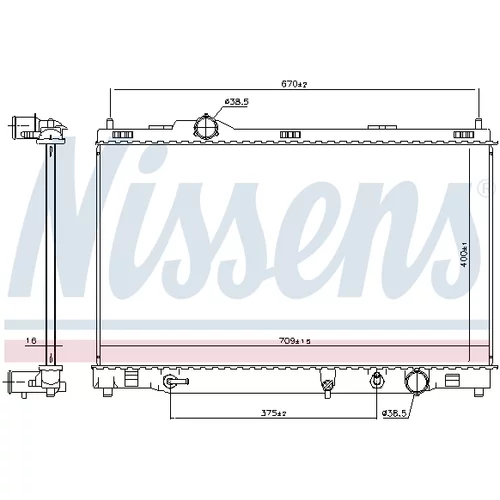 Chladič motora NISSENS 606167 - obr. 5