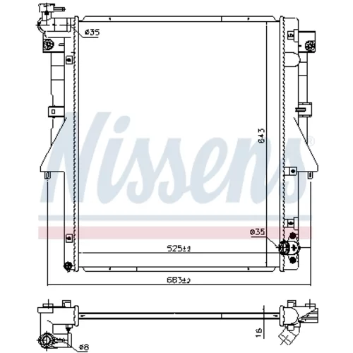 Chladič motora NISSENS 606549 - obr. 4