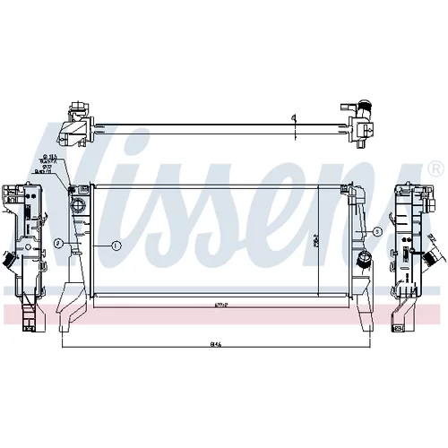 Chladič motora NISSENS 606562 - obr. 5