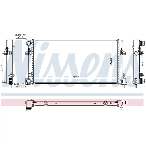 Chladič motora 606809 /NISSENS/ - obr. 4