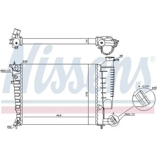 Chladič motora NISSENS 61335A - obr. 4