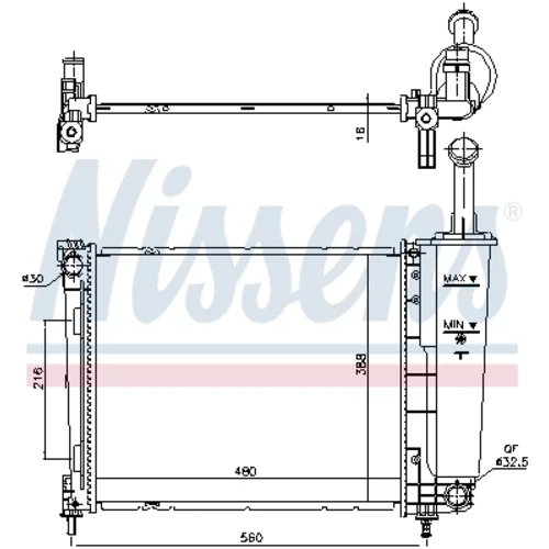 Chladič motora NISSENS 617873 - obr. 4