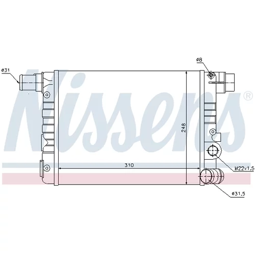 Chladič motora NISSENS 61805 - obr. 4