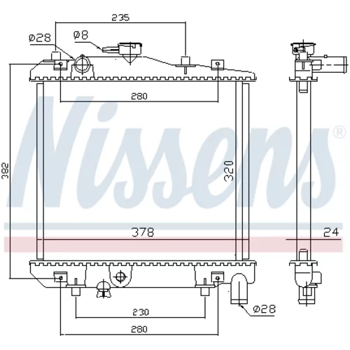 Chladič motora 62505 /NISSENS/ - obr. 4